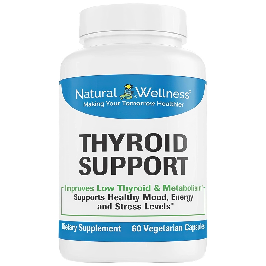Soutien naturel à la thyroïde – Iodine, Sélénium et L-Tyrosine Supplément pour la fonction, l'énergie et le métabolisme de la thyroïde – Soutien à la thyroïde pour les femmes et les hommes – 60 capsules végétariennes