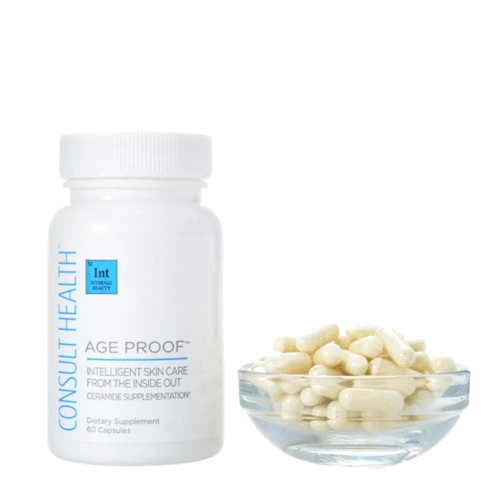 Consolare l'età della salute Proof Ceramide Integratore alimentare - Acido ialuronico per pelle idratata e plump - Capsule 60 Conte (Pack of 1)
