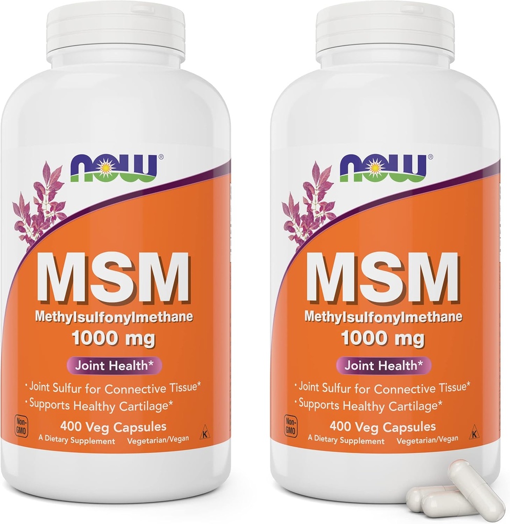 Jetzt MSM 1000mg, 400 Veg Kapseln (Pack von 2) Methyl-Sulphonyl-Methan, Made in USA, Schwefel Supplement, Non-GMO, Vegan/Vegetarisch Freundlich