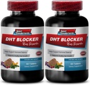 Haarwachstum Haar Vitamine ohne Biotin - DHT Blocker Haar Formel - Unterstützt gesundes Haarwachstum - er shou wu für graues Haar, Soy isoflavones Supplement, kudzu Root Capsules, dht Blocker - 2B 120 Cap