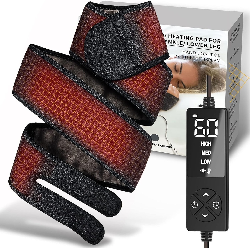 Longue petite plaque chauffante pour les mains bras de poignet Elbow soulagement de la douleur, enveloppe chauffée pour les golfeurs Tennis Elbow, Cubital tunnel carpien, genou articulaire Arthrite Leg Ankle Plantar Fasciite, Achille Tendonite