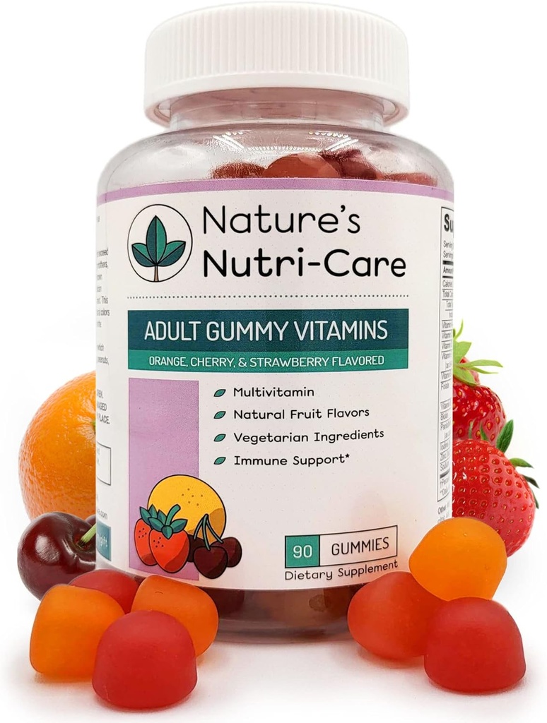 Nature's Nutri-Care Gummy Vitamine - Multivitamine für Frauen, Mens Multivitamin Gummies, Kaubares Vitamin für Erwachsene, Frauen und Männer Multi Supplements, Natürliche vegetarische Gummy, Made in USA