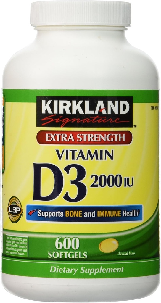 Kirkland Vitamina D-3 2000 IU 600 Gel Morbidi