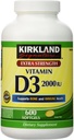Kirkland Extra Strength Vitamin D-3 2000 IU 600 Weichgel