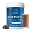 MRM Nutrition Whey Protein | Chocolate Flavored |18g Protein | con 2 miliardi di probiotici + enzimi digestivi + BCAAs | Alto assorbimento + digestione | Ormone + antibiotico Free | 17 Serve