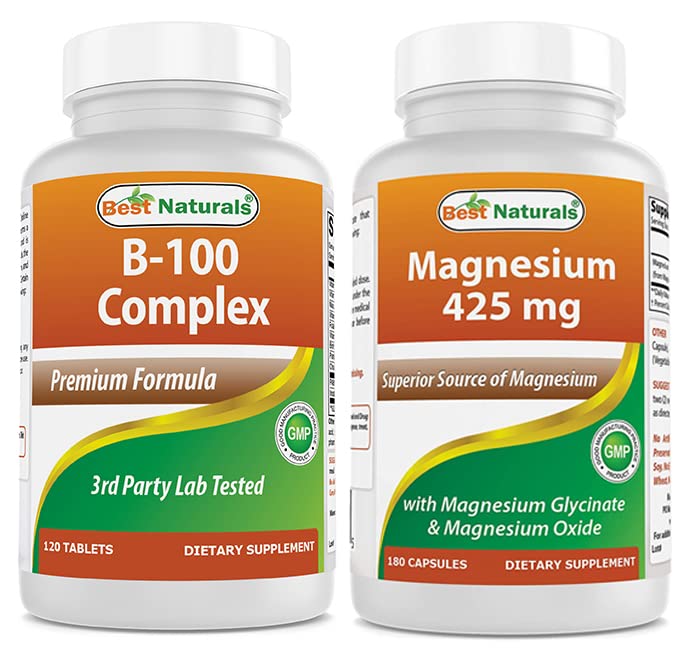 Best Naturals B-100 Complex & Magnesium Glycinate 425 mg