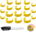 Clips for Pill Bottiglie, Clip di etichette della bottiglia di medicina per l'identificazione facile del farmaco, pacchetto con penna etichette, adatto per uso quotidiano o viaggio (18)