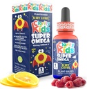 Clarity Kids Super Omega con DHA + EPA Omega 3 per una migliore messa a fuoco e qualità sonno alghe olio Omega 3 liquido (1 mL per porzione) tutte le gocce naturali DHA per bambini USA fatto supplemento (1 fl oz)