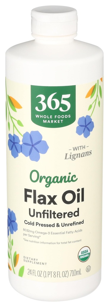 365 da Whole Foods Market, Organic Flax Oil High Lignan, 24 Fl Oz