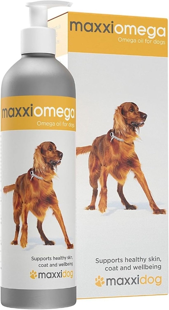maxxipaws maxxiomega Omega 3, 6 & 9 Supplemento olio - Skin & Coat Supporto per cani, 10oz
