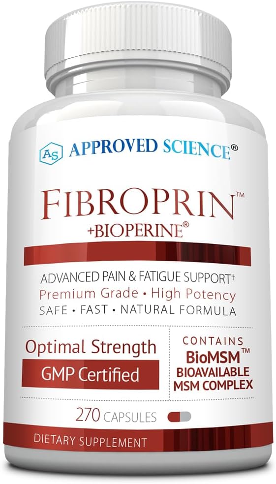 Genehmigte Science Fibroprin - Ease Nerve und Muscle Aches - Verbesserung der Mobilität - 270 Kapseln - 3 Monate Versorgung - Made in USA