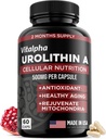 Anti-Aging Urolithin Eine Ergänzung - Reine & Leistungsstarke Antioxidantien Schutz Mitochondriale Ergänzungen - Natürliche Energie Boost - Mitochondriale Gesundheit und Zellreparatur Unterstützung für Männer & Frauen - 60 Caps