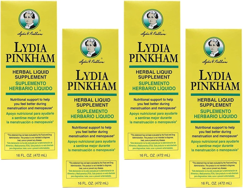 Lydia Pinkham Herbal Liquid Supplemento 16 oz (Pack of 4)