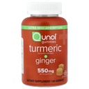 Qunol Turmeric und Ginger Gummis, Gummy mit 500mg Turmeric + 50mg Ginger, Joint Support Supplement, Ultra High Absorption Tumeric und Ginger, Vegan, Glutenfrei, 1 Monat Versorgung 60ct Gummis
