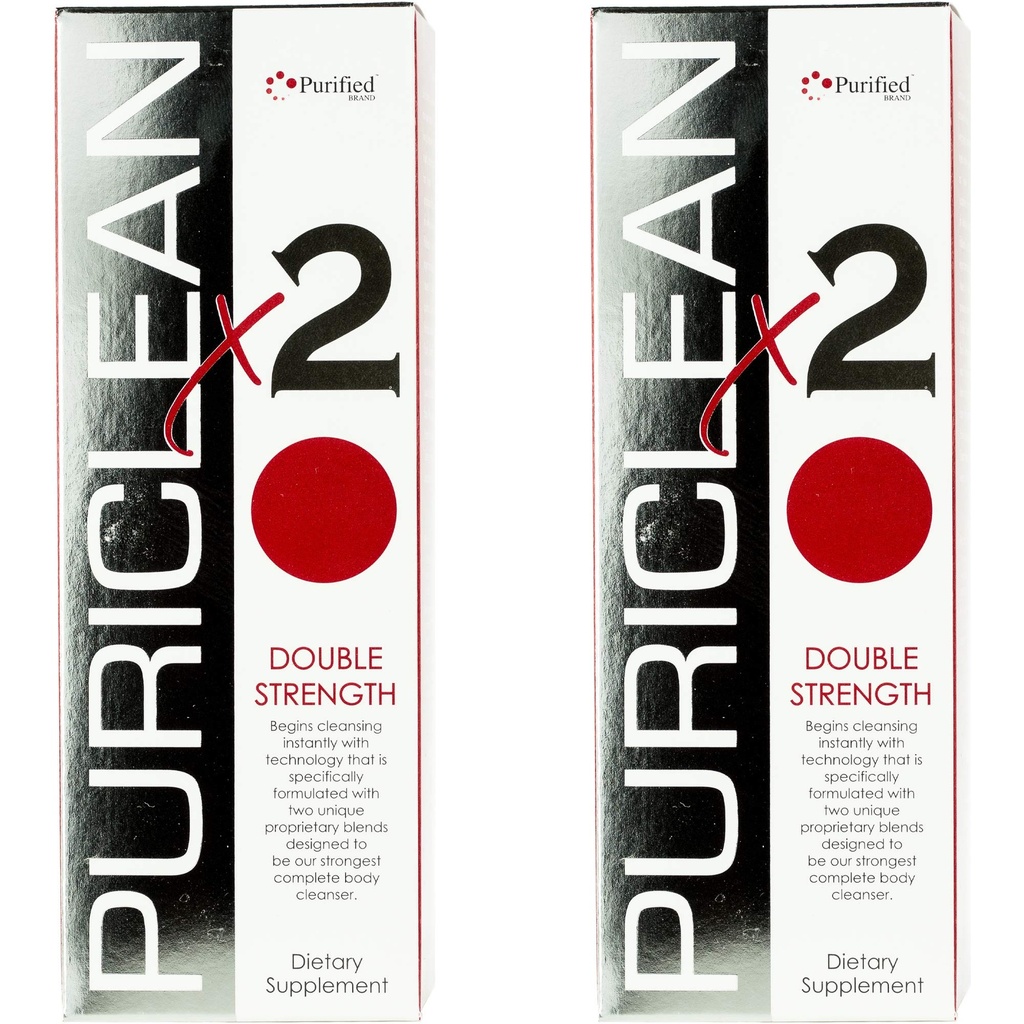 Wellgenix Puriglean x2 Detox Cleanse - Double Strength Deep System Cleanser - Formulé avec deux mélanges exclusifs uniques pour le nettoyant le plus fort, supprimer les toxines - 16 oz, 4 capsules, 2 pack