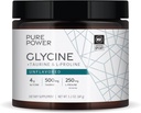 Dr. Mercola Pure Power Glycine + Taurine & L-Proline, Unflavored, 5.2 Unze (147 g), 30 Servierungen (1 Jar), 4 g Glycine, 500 mg Taurine, 250 mg L-Proline, Non-GMO, NSF zertifiziert für Sport