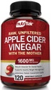 Capsules de vinaigre de cidre de pomme avec la mère - 120 pilules de vinaigre de cidre de pomme - Meilleur supplément pour la perte de poids saine, Diet, Keto, Digestion, Detox, Immune - Powerful Cleanser & Appetite Suppressant non-OGM