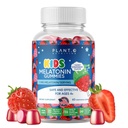 Bambini Melatonin Gummies [Fall Asleep più veloce con 100% Droga crema di fragole aromatizzata] per il supporto naturale del sonno | Vegetariano, senza glutine | 60 bambini Melotonin Chewables
