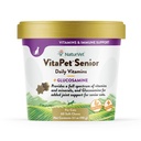 NaturVet VitaPet Senior Daily Vitamins für Katzen Plus Glucosamin, speziell für die Bereitstellung von essentiellen Mineralien, 90 g, 60 Graf