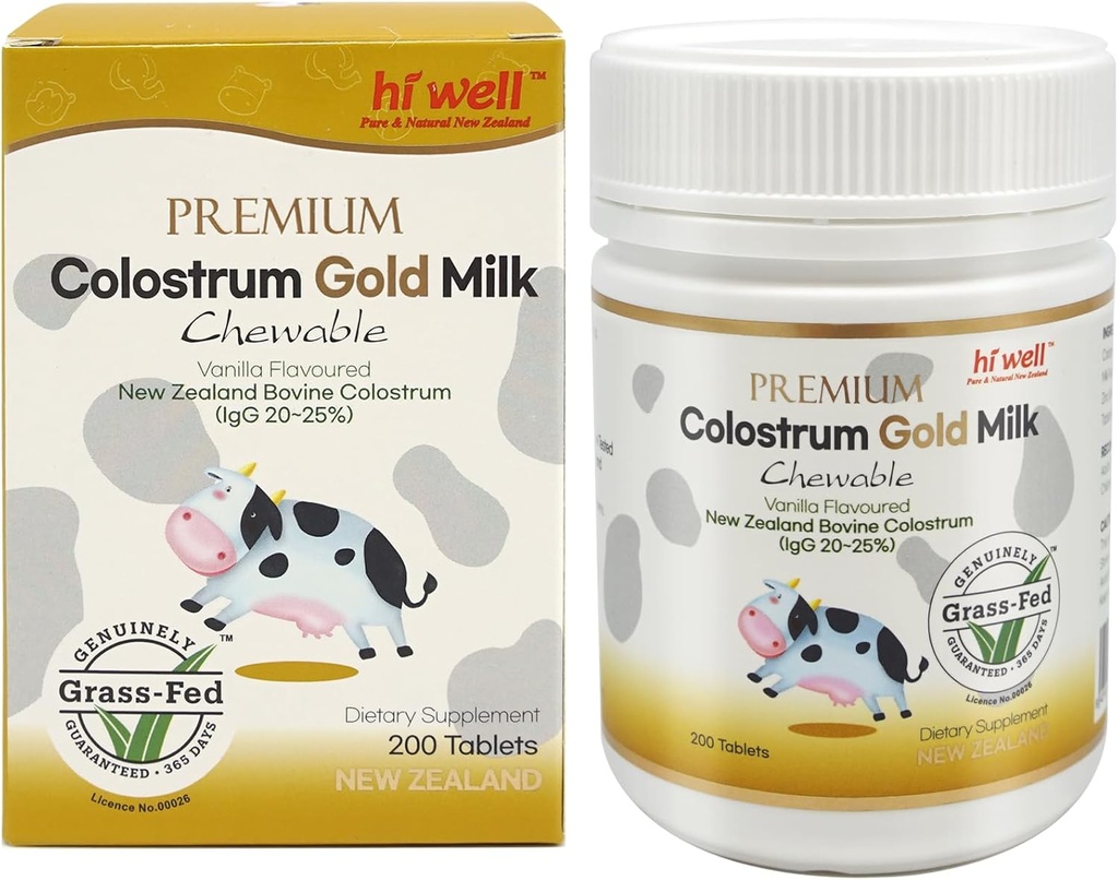 Hi Well Premium Grass-Fed Colostrum Gold Milk 200Tavolette