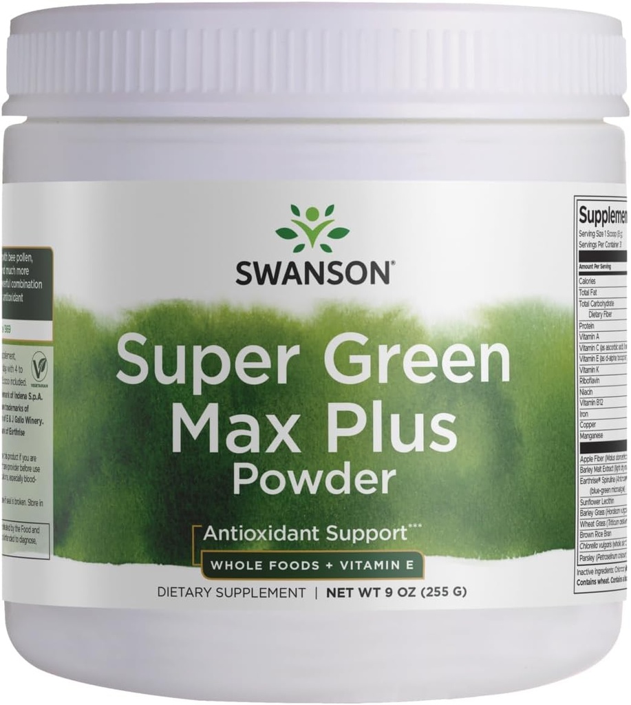 Swanson Super Green Max Plus 9 Unze (255 g) Pwdr