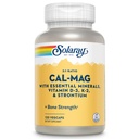 Solaray Cal-Mag mit essentiellen Mineralien | Calcium, Magnesium, Strontium, Vitamine D-3 & K-2 | 30 Serv | 120 VegCaps