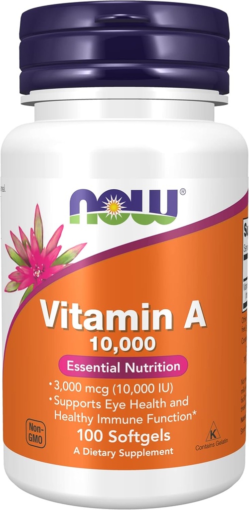 Vitamin A 10000 IU, 100 Sgels von Jetzt Foods (Pack von 3)