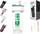 Litex Shaker Bottles für Protein Shakes, 26oz Blender Shaker Bottle für Pre-Workout,Shaker Cups mit Straw, BPA-freie Tritan Mixer Bottles für Protein Powder, mit Cup Brush und Instructions (White)