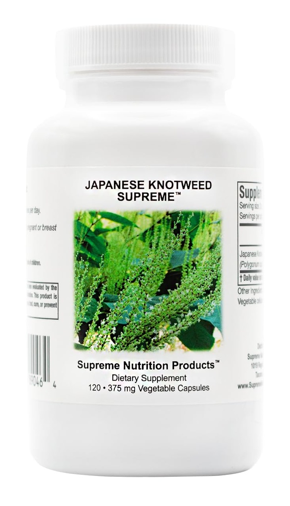 Supreme Nutrition Japonais Knotweed Supreme, 120 Pure Polygonum cuspidatum Capsules végétariennes
