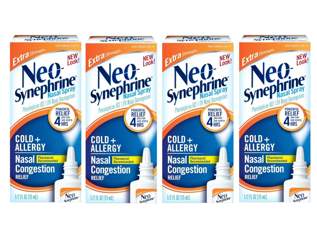 Neo-Synephrine Nasal Spray, extra Stärke Formel, je 0,50 Unzen (Value Pack von 4)