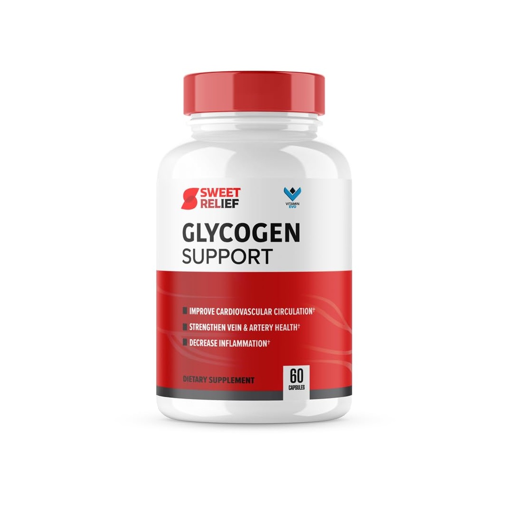 Sweet Relief Glycogen Support - SweetRelief Blutgefäß Reiniger, Sweet Relief Kapseln, Advanced Formula Glyco Optimizer, Sweet Relief Bewertungen (60 Kapseln) 1 Monat Versorgung