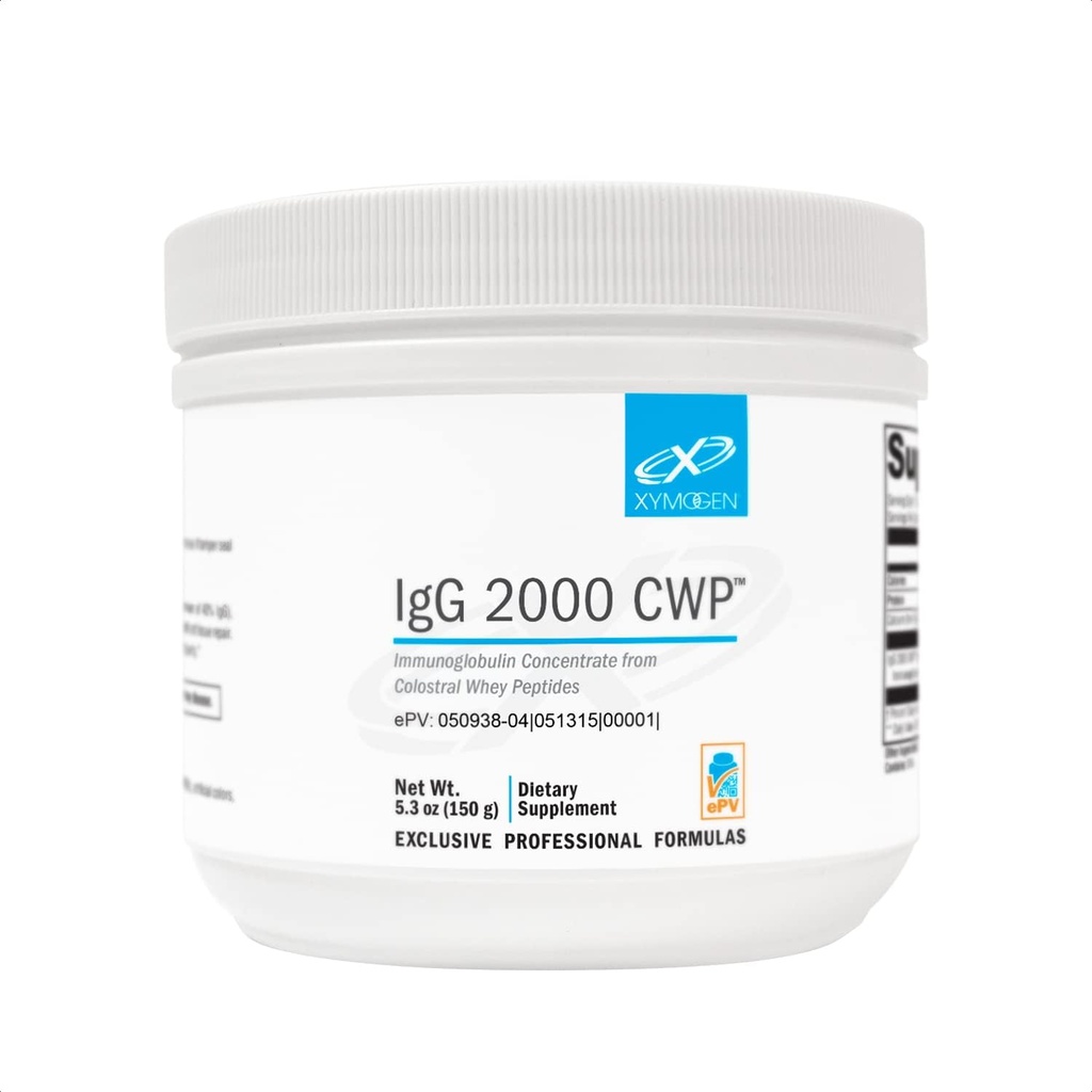 XYMOGEN IgG 2000 CWP - Immunoglobulin Konzentrat Pulver (von Colostral Whey Peptides) zur Unterstützung von Gutgesundheit, Immunfunktion + Gesunde Zytokinaktivität (5.3 oz)