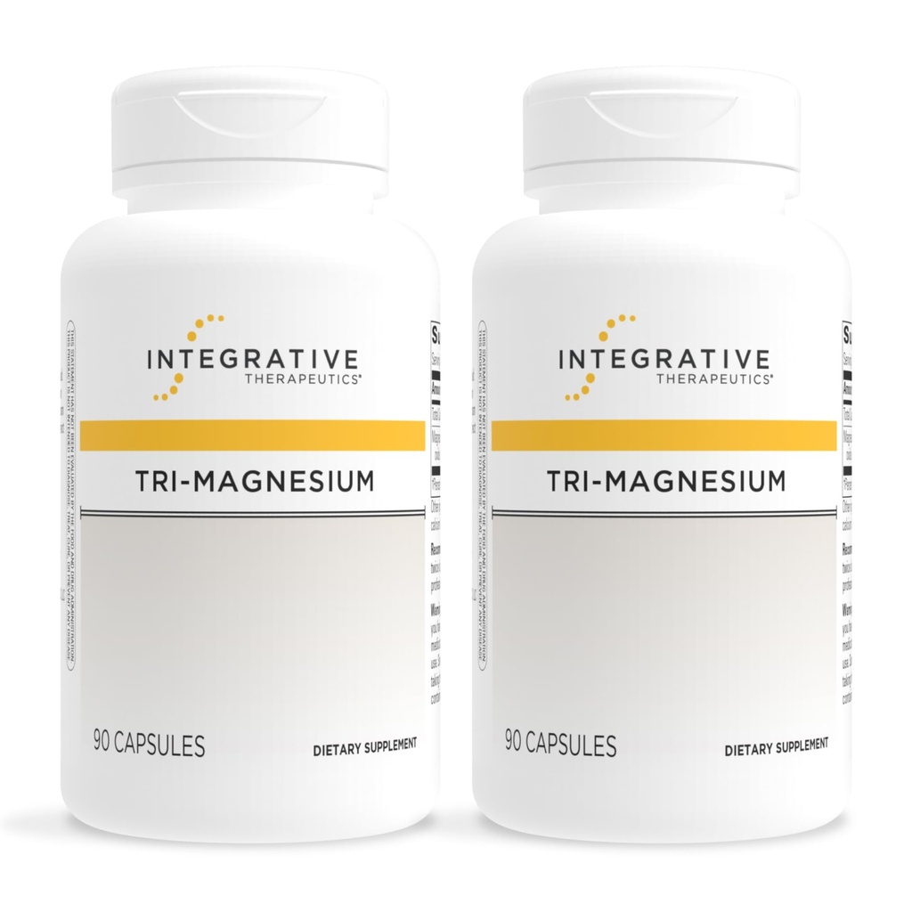 Terapia Integrativa Tri-Magnesium - Supporta l'Energia Cellulare e il Metabolismo Energetico*- Supplemento di Magnesio per il Supporto Sanitario Cuore e Neve* - Dairy-Free & Gluten-Free - 180 Capsule (180 Serve)