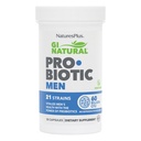 Natures Plus GI Probiotiques naturels hommes - 30 capsules - Santé digestive et de la prostate, Immune Force - Comprend Saw Palmetto - Sans gluten - 30 portions