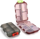 2PCS Travel Pille Organizer Box, Tragbare Pille Case, Pill Box Dispenser, mit 10 Komponenten für verschiedene Arzneimittel