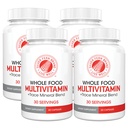 Silver Fern Whole Food Daily Multi Vitamine w/Trace Mineral Blend Supplément - 4 bouteilles - 60 Vegicaps Chaque - 120 jours d'approvisionnement - naturel, non-OGM, végétalien, multivitamine - Zéro synthétique