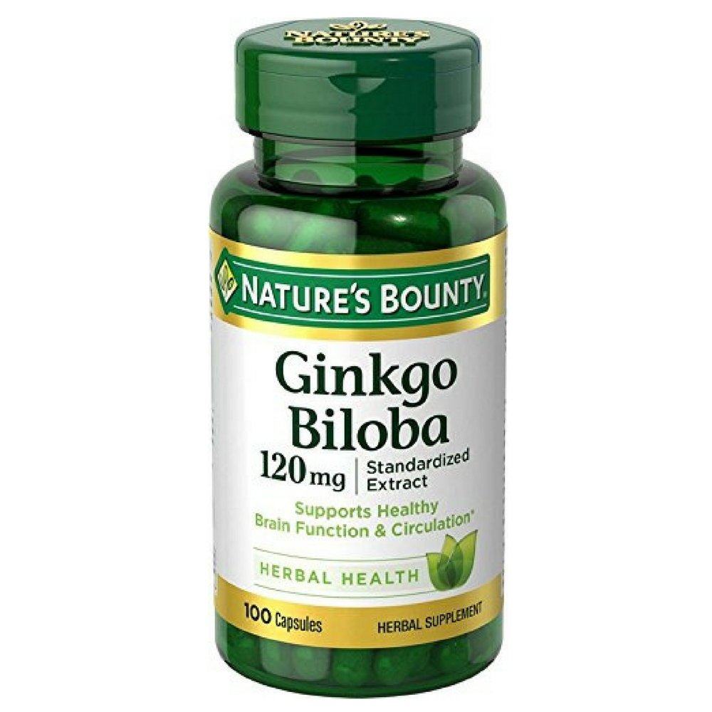 Nature's Bounty Ginkgo Biloba 120 mg 100 ea (Pack mit 4)