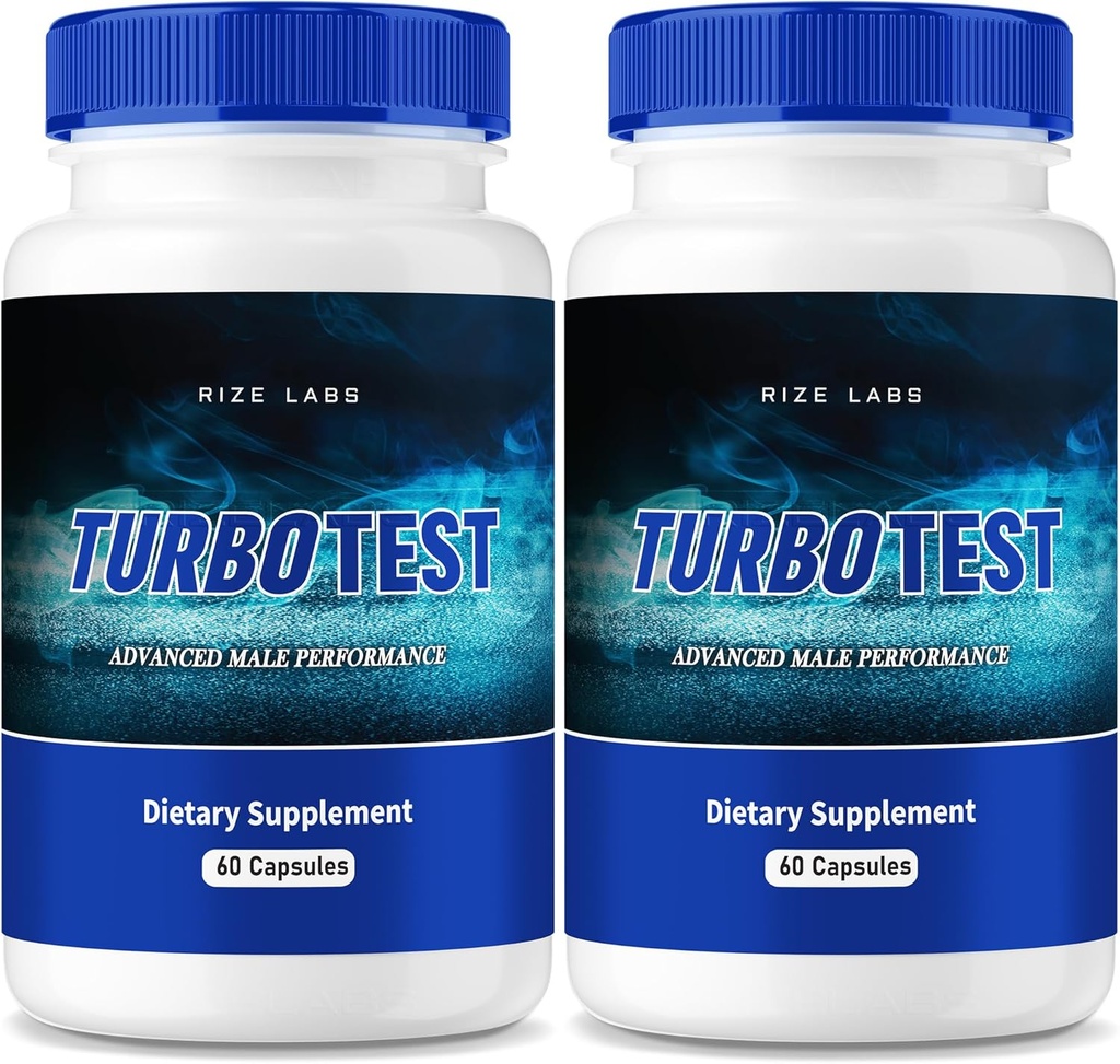 rize labs TurboTest Diätpillen für Männer, TurboTest Kapseln für gesünderen Körper, TurboTest maximale Stärke Formel, TurboTest Advanced Supplement Bewertungen (120 Kapseln) (Pack von 2)