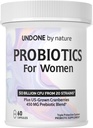 Probiotique pour les femmes, 50 milliards de CFU Probiotiques pour les femmes avec prébiotiques, plus la canneberge de la Couronne américaine, soutien GI, santé des femmes, triple système de protection, libération retardée, 60 capsules