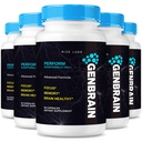 rize labs GenBrain Memory Supplement, Extra Strength Brain Support Capsules, Advanced Memory Complex, Pure All-Natural Pills - Paket von 5(300 Kapseln)