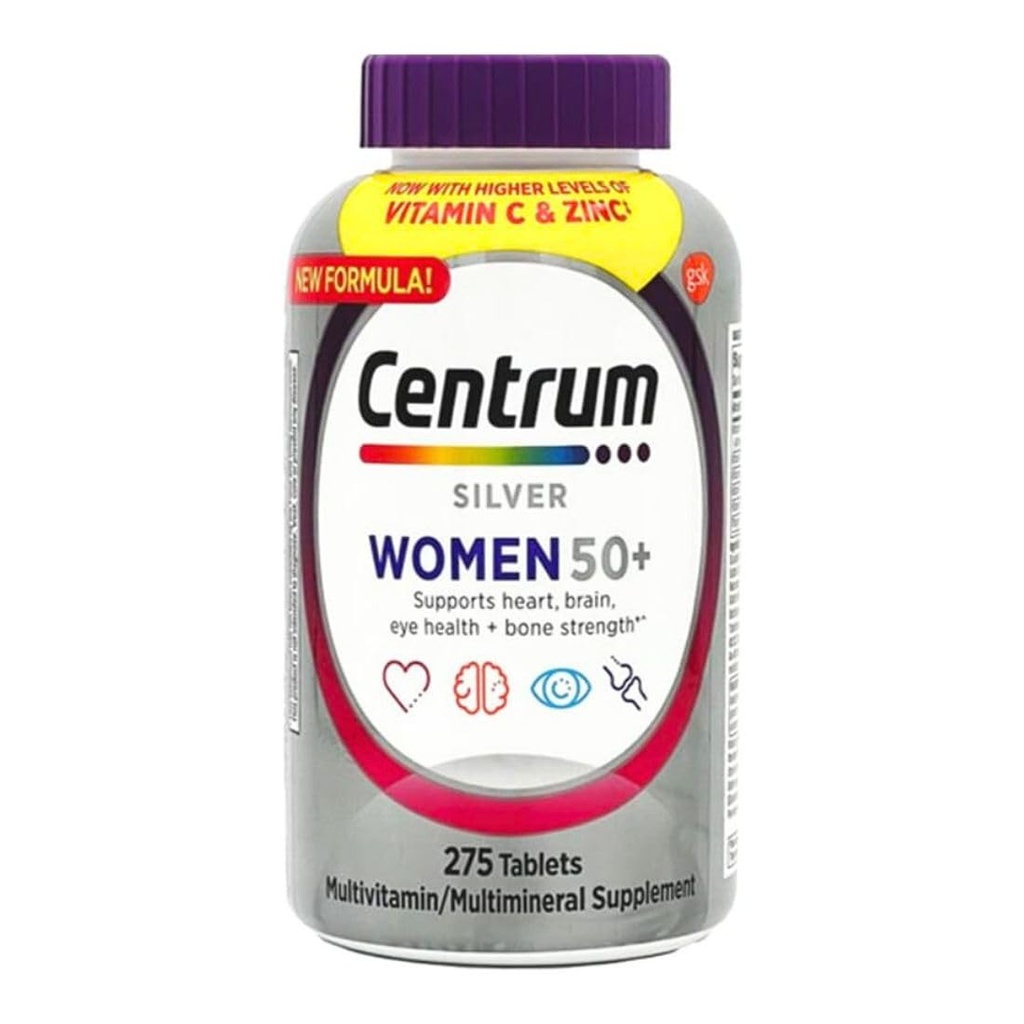 Centrum Argent Femmes 50+ Multivitamine Multiminérale 275 Tabs
