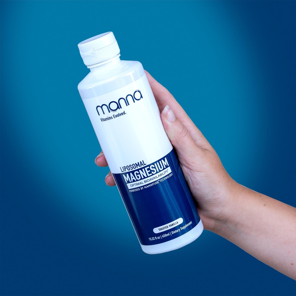 Manna Vitamine Evolute - Magnesio Liposomico, Alto assorbimento Magnesio Glycinate Liquido per Donne & Men Supplemento minerale