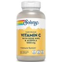 SOLARAY Vitamin C mit Rose HIPS & Acerola | Zweistufige Timed-Release Formel | 1000mg | 24-Stunden Immununterstützung & Antioxidans Ergänzung | 250 Ct.