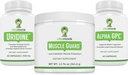 VitaMonk Muscle Guard & Alpha GPC Uridin Stack Bundle, HMB, EAAs, Vitamin D, Magnesium & Brain Unterstützung für Fokus, Klarheit und Muskelwachstum