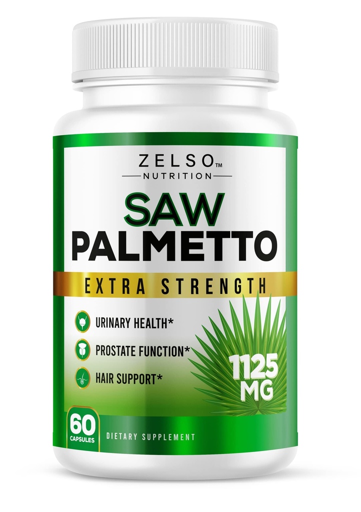 Saw Palmetto Prostata Ergänzung für Männer, 3-in-1 Vorteile, Extrastärke DHT Blocker für Haarwachstum und Beta Blocker für Urinary Health, Potent Prostate Function Support, 30 Tage Versorgung (60 Zähler)