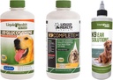 LIQUIDHEALTH Animali K9 Glucosamine Hip & Joint Formula, K9 Ear Wash Cleaning Solution, & K9 Complete 8-in-1 Dog Multivitamin - Pet Vitamin Bundle for Joint Health, Mobility, Immune Support - Made in USA