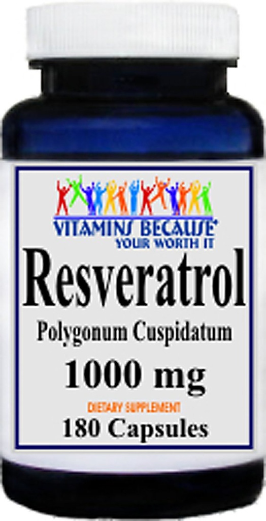 Resveratrol 1000mg, 180 Capsules