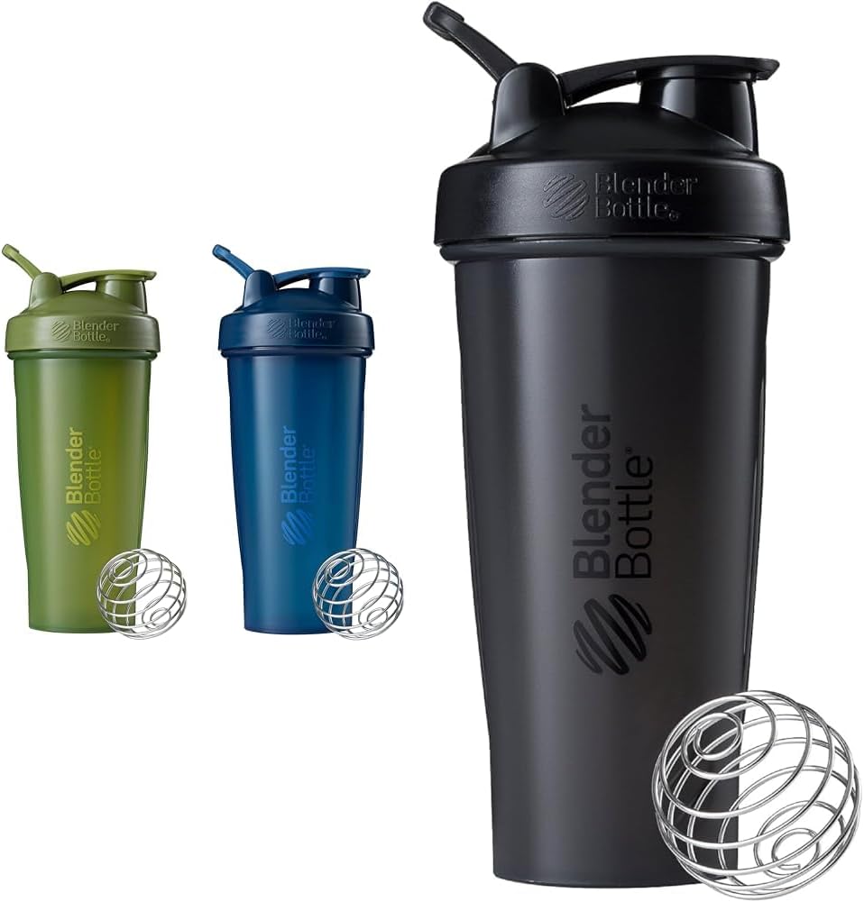 BlenderBottle 2-Pack 28-Ounce e 20-Ounce Shaker Bottiglie con BlenderBall Wire Whisk