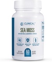 Effetti clinici Sea Moss - Organic Irish Sea Moss Capsule con Bladderwrack, Burdock Root e Bioperine per tiroide, salute del cuore, gestione del peso e supporto energetico - 60ct - Made in the USA