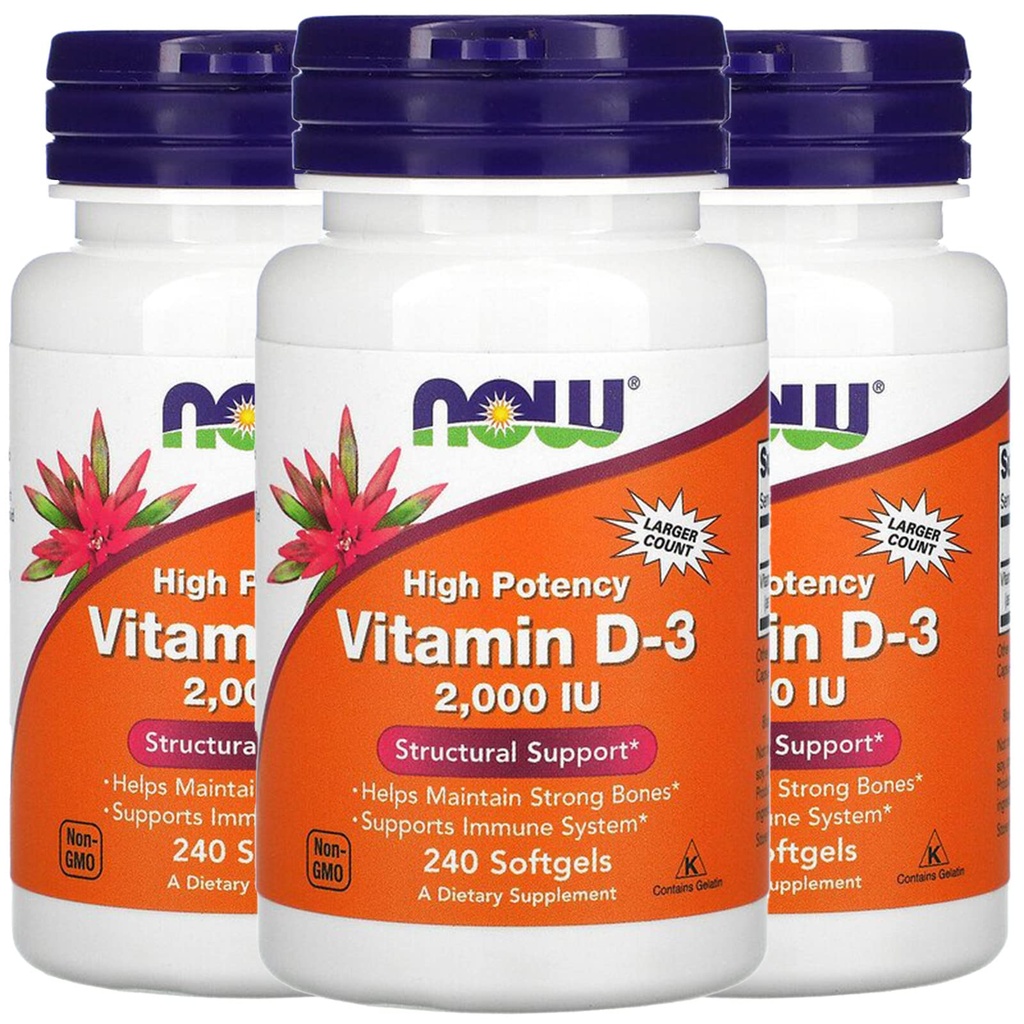 Ora alimenti Ora alimenti Vitamina D-3, 50 mcg (2,000 UI), 240 Softgels, 3 Pack